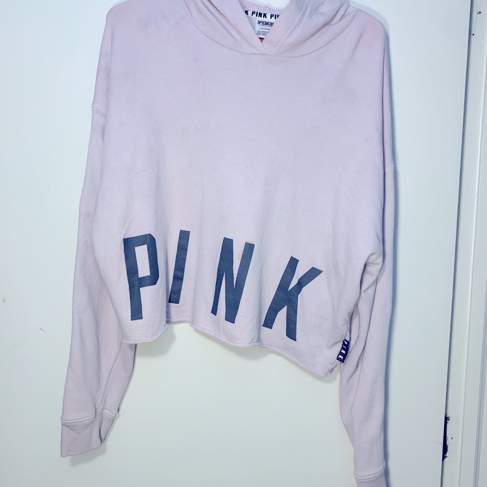 Pink crop hoodie